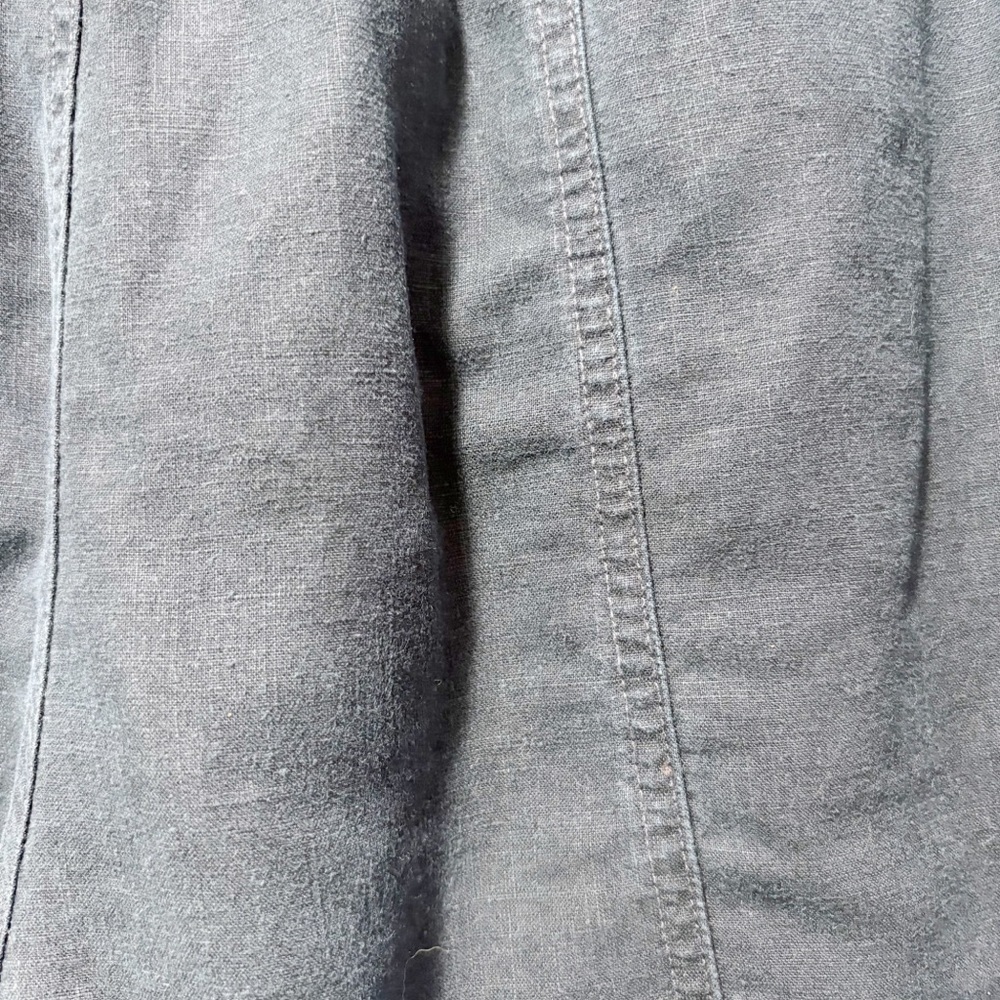 Madewell Linen-Blend Easy Pull-On Shorts Black Blue Size Small Style MD168 - Picture 8 of 13